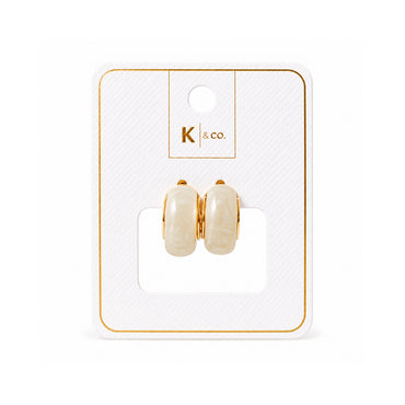 K&Co. Sunset Spritz Series Resin Earrings - PEARL