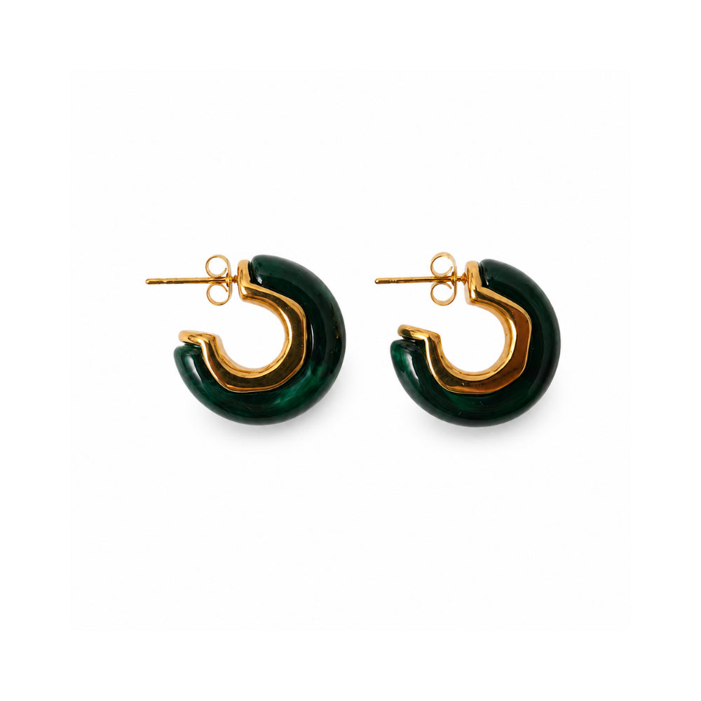K&Co. Sunset Spritz Series Resin Earrings - EMERALD