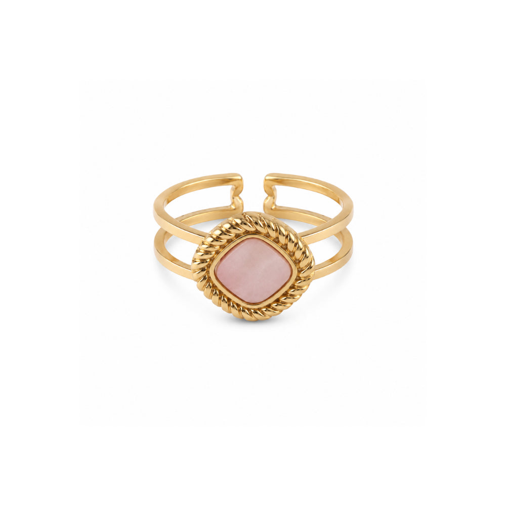K&Co. Sunset Spritz Series Stone Ring - ROSE QUARTZ