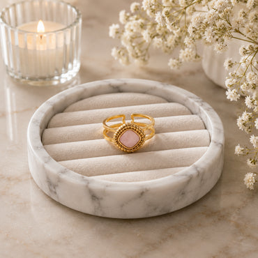 K&Co. Sunset Spritz Series Stone Ring - ROSE QUARTZ