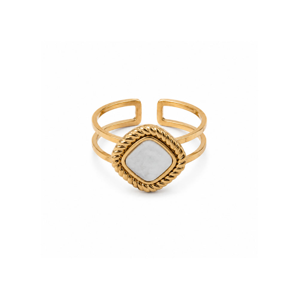 K&Co. Sunset Spritz Series Stone Ring - PEARL