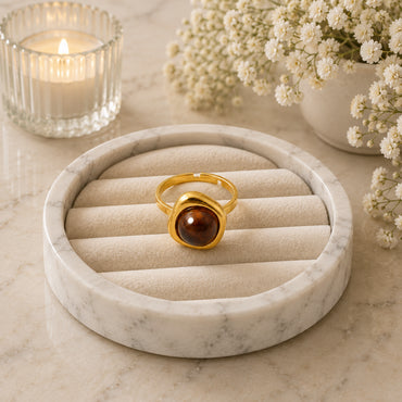 K&Co. Sunset Spritz Series Stone Ring - AMBER