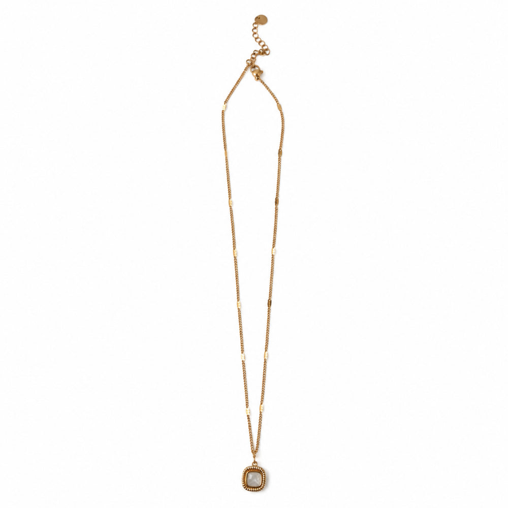 K&Co. Sunset Spritz Series Stone Necklace - PEARL
