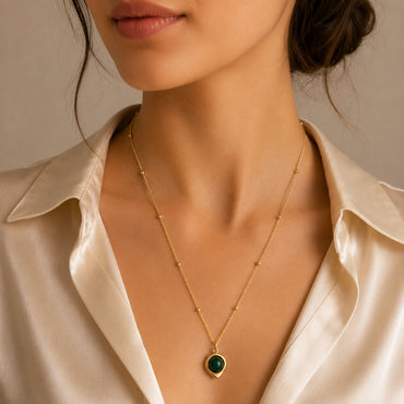 K&Co. Sunset Spritz Series Stone Necklace - EMERALD