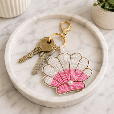 K&Co. Sunset Spritz Series Bead Keyring - SHELL