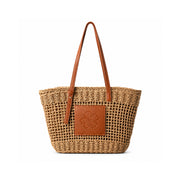 K&Co. Sunset Spritz Series Drawstring Straw Tote Bag - NATURAL
