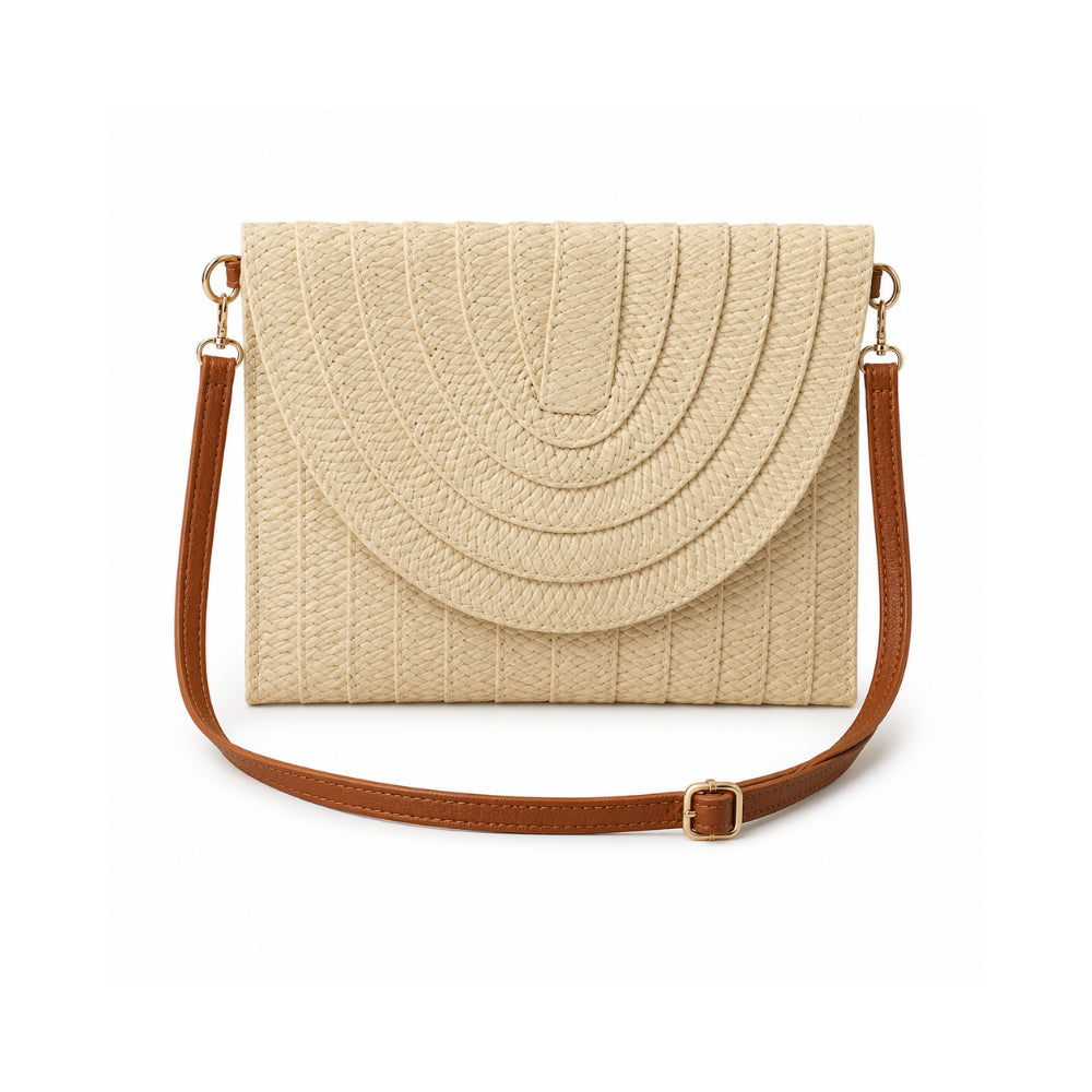 K&Co. Sunset Spritz Series Straw Clutch Bag - LIGHT