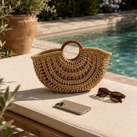 K&Co. Sunset Spritz Series Handle Rope Market Bag - NATURAL