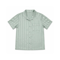 K&Co. Sunset Spritz Series Satin Pyjama Set - SAGE STRIPE