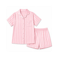 K&Co. Sunset Spritz Series Satin Pyjama Set - PINK STRIPE