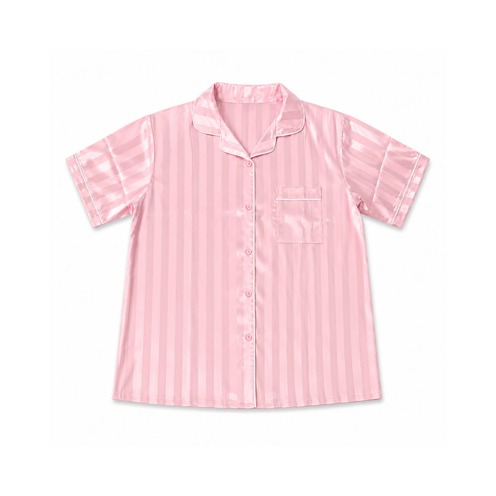 K&Co. Sunset Spritz Series Satin Pyjama Set - PINK STRIPE