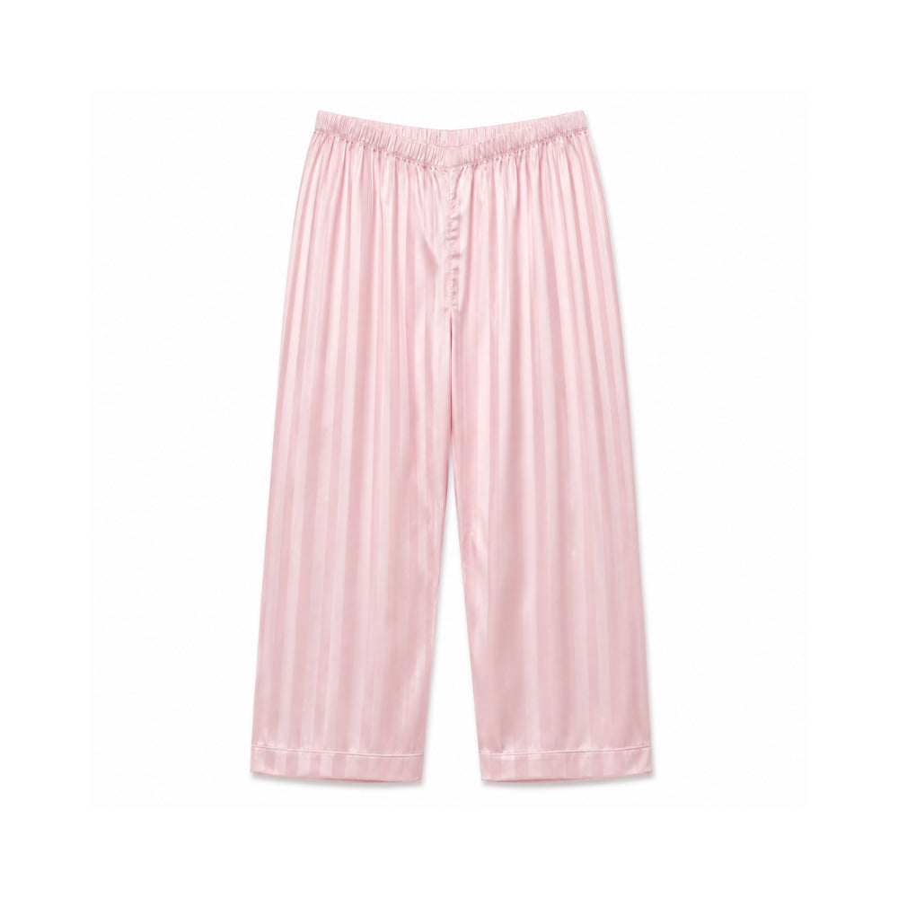 K&Co. Sunset Spritz Series Long Satin Pyjama Set - PINK STRIPE
