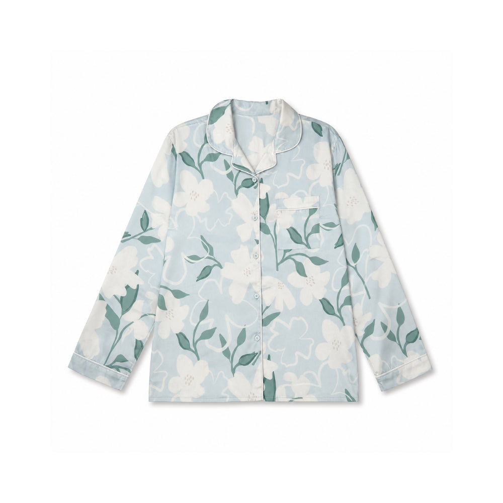 K&Co. Sunset Spritz Series Long Satin Pyjama Set - TROPICANA FLOWER