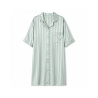 K&Co. Sunset Spritz Series Satin Nightie - SAGE STRIPE