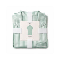 K&Co. Sunset Spritz Series Satin Nightie - SAGE STRIPE