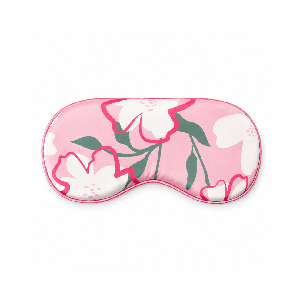 K&Co. Sunset Spritz Series Satin Sleep Eye Mask - PINK FLOWER