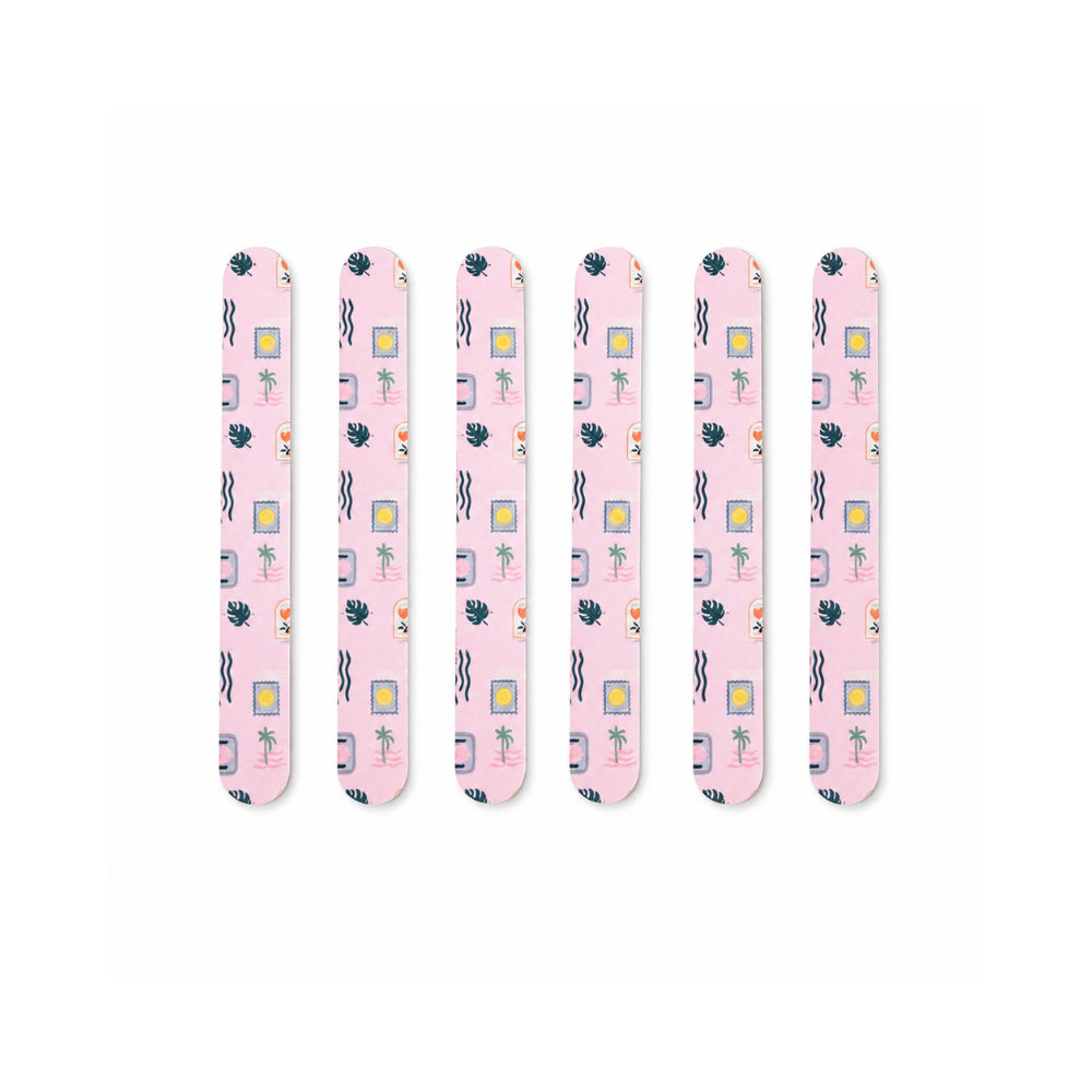K&Co. Sunset Spritz Series Printed Nail Files 6pk - VACATION