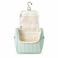 K&Co. Sunset Spritz Series Travel Toiletry Bag - SAGE STRIPE