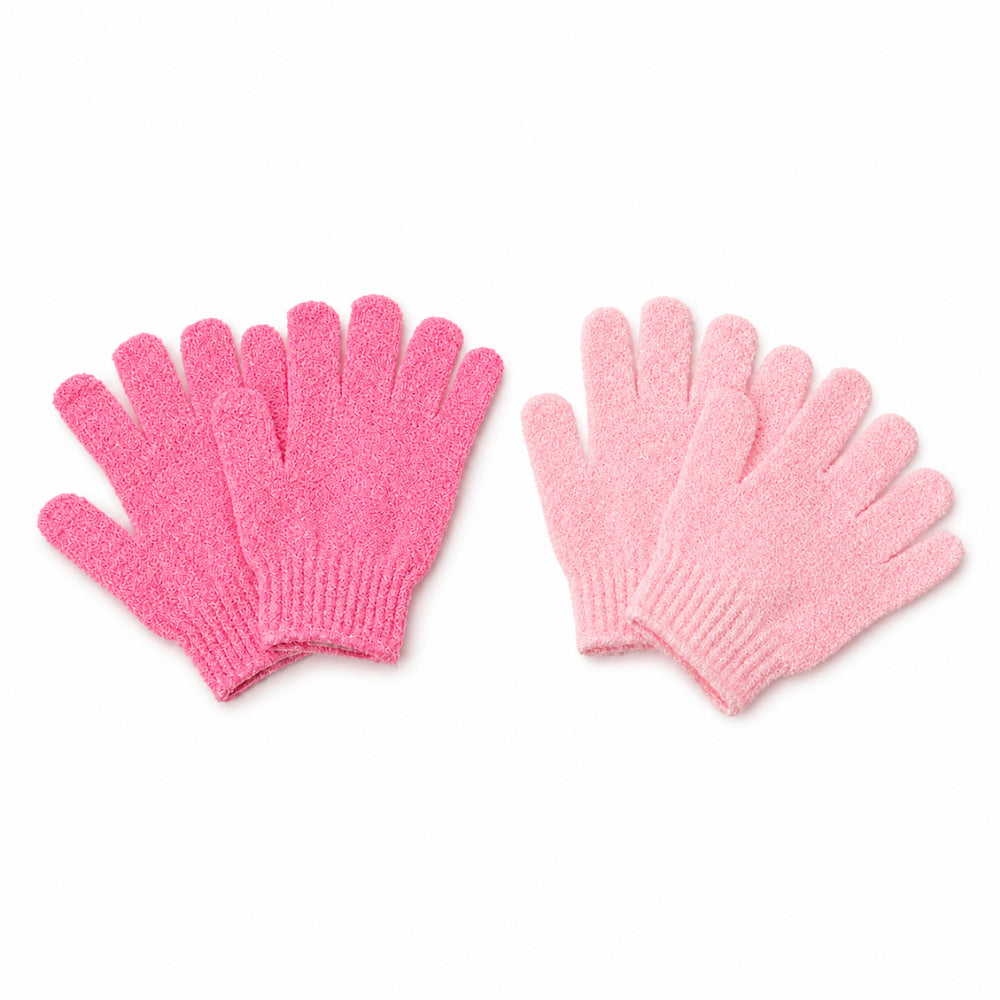 Candy Series Body Exfoliating Gloves 2 Pack - PINK