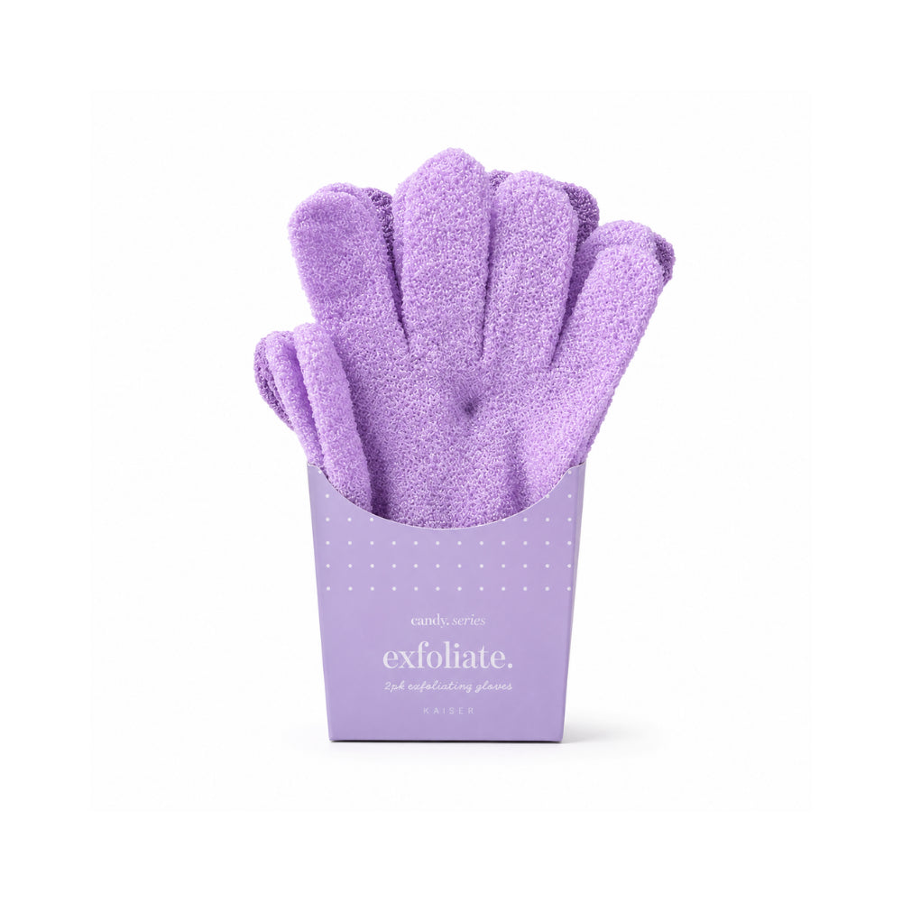 Candy Series Body Exfoliating Gloves 2 Pack - LILAC