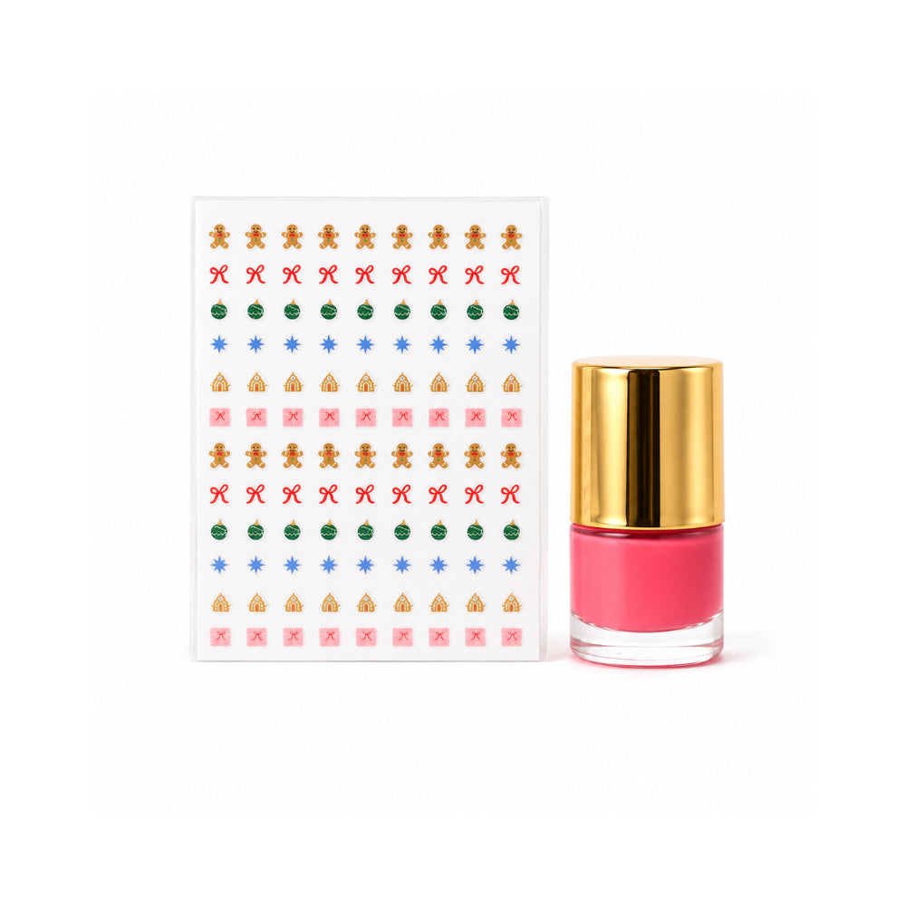 Sunnie Series Christmas Nail Polish & Sticker Gift Set - HOLLY JOLLY