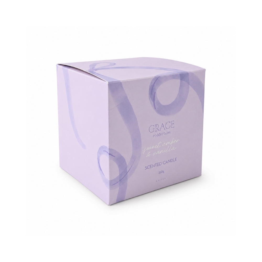 Grace Collection 260g Glass Candle - SWEET AMBER & VANILLA