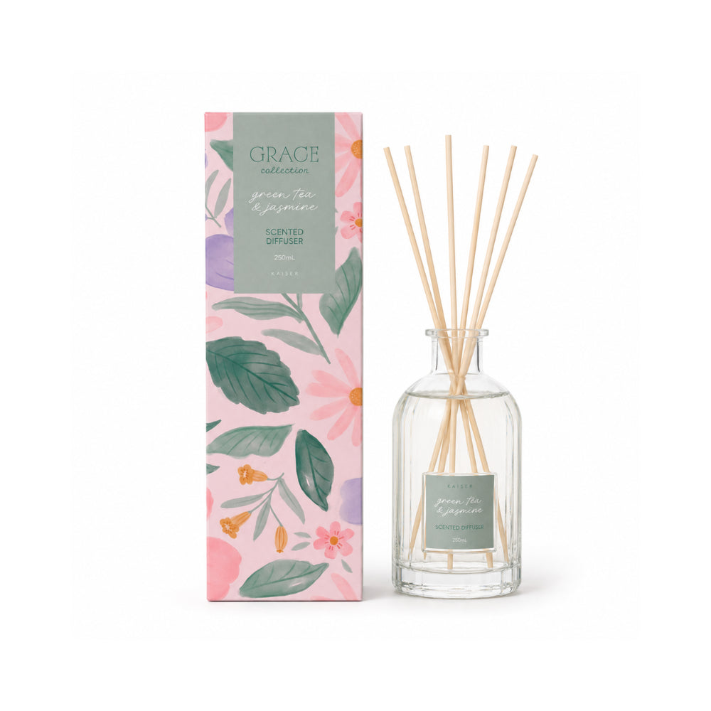 Grace Collection 250ml Glass Diffuser - GREEN TEA & JASMINE