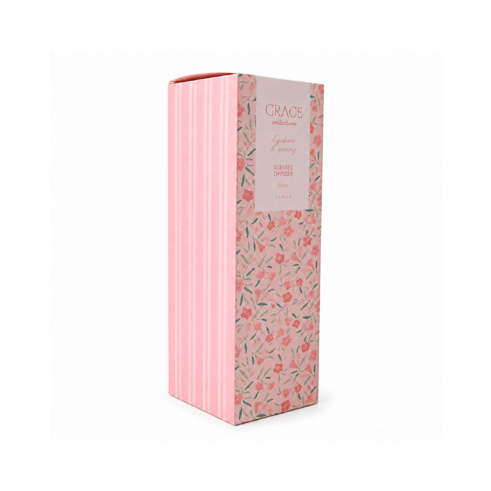 Grace Collection 250ml Glass Diffuser - LYCHEE & PEONY
