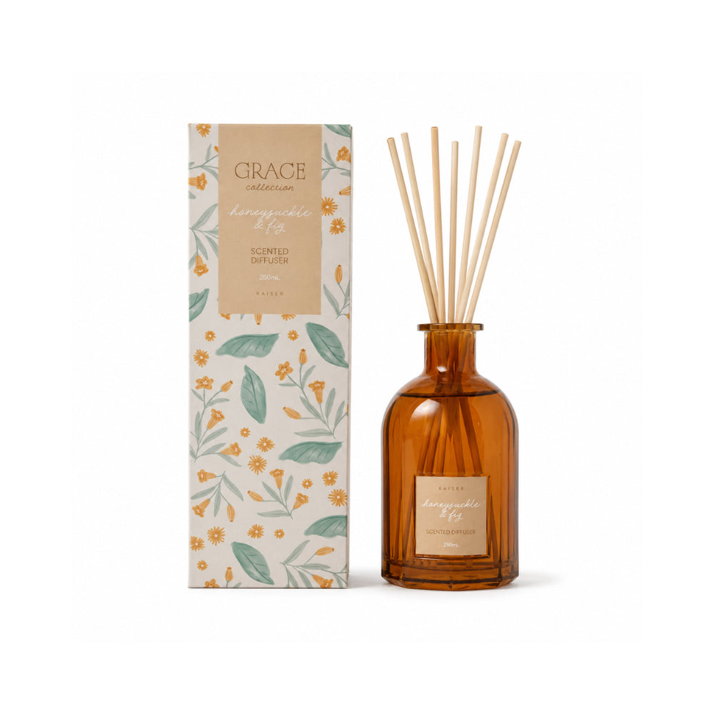 Grace Collection 250ml Glass Diffuser - HONEYSUCKLE & FIG