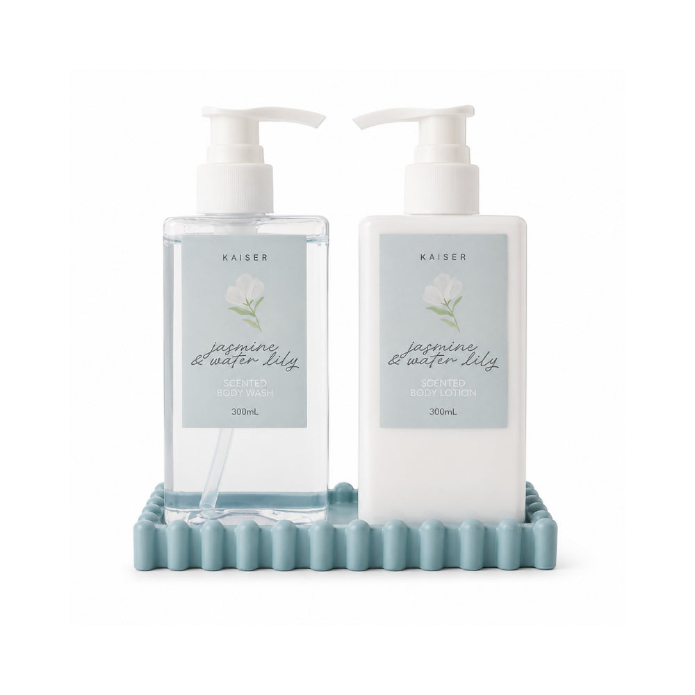 Grace Collection Scented Body Wash & Lotion with Tray - JASMINE & WATERLILY
