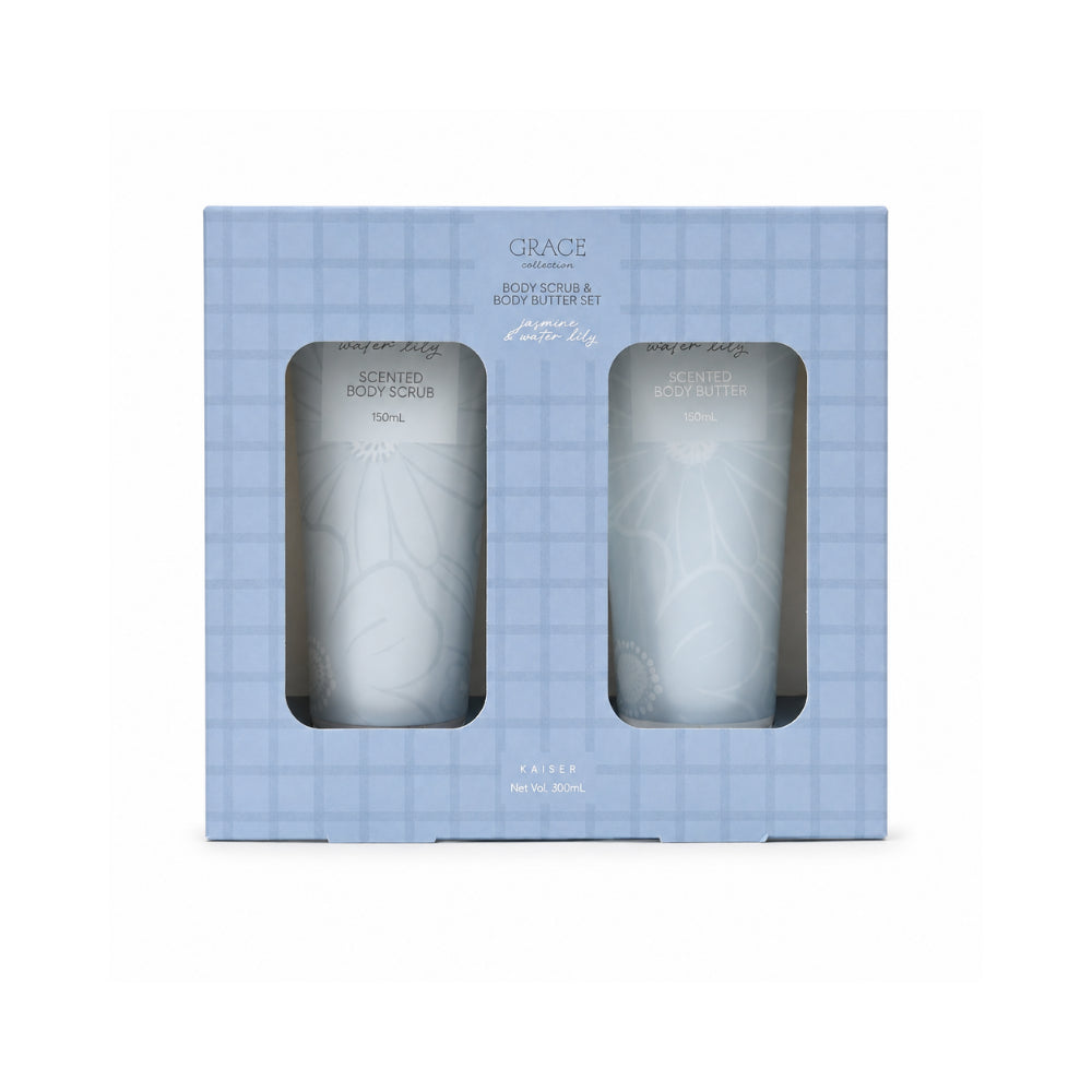Grace Collection Body Scrub & Butter Set -  JASMINE & WATERLILY