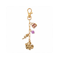 Grace Collection Metal Keychain - GOLD FLOWER