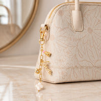 Grace Collection Metal Keychain - PEARL FLOWER