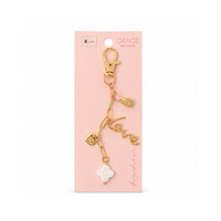 Grace Collection Metal Keychain - PEARL FLOWER