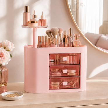 Grace Collection Beauty/Makeup Organiser Large - PINK