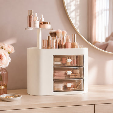 Grace Collection Beauty/Makeup Organiser Large - BEIGE