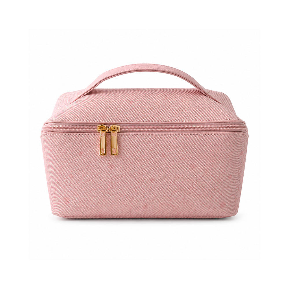 Grace Collection Jacquard Toiletry Bag - PINK FLORA