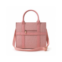 Grace Collection Jacquard Structured Tote Bag - PINK FLORA