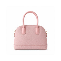 Grace Collection Mini Jacquard Satchel Bag - PINK FLORA