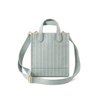 Grace Collection Jacquard Structured Side Bag - SAGE STRIPE