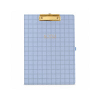 Grace Collection Clipboard Folio - BLUE CHECK