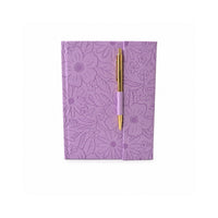 Grace Collection Magnetic Journal with Pen - LILAC FLORA