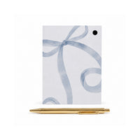 Grace Collection Desk Notepad with Pen - BLUE BOW