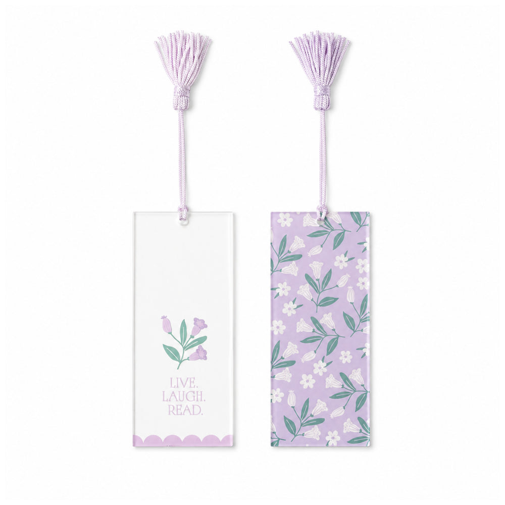 Grace Collection Acrylic Bookmark 2 Pack - LILAC BOUQUET