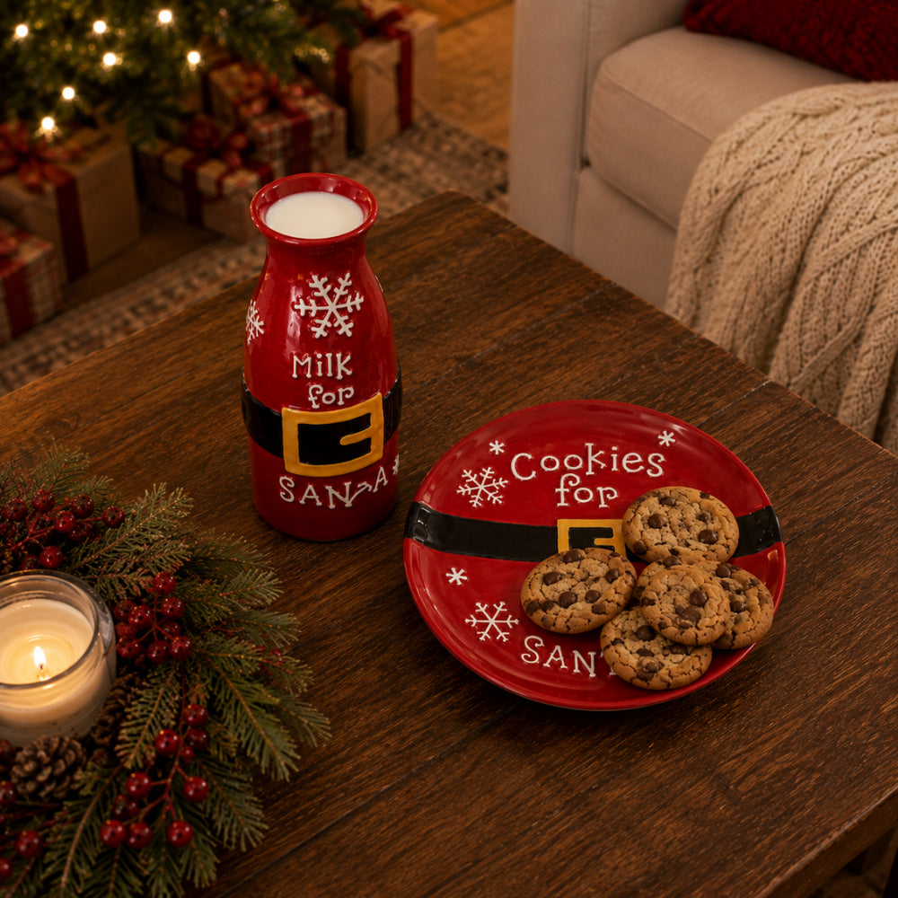 Christmas Milk & Cookies Set - 2 PIECE