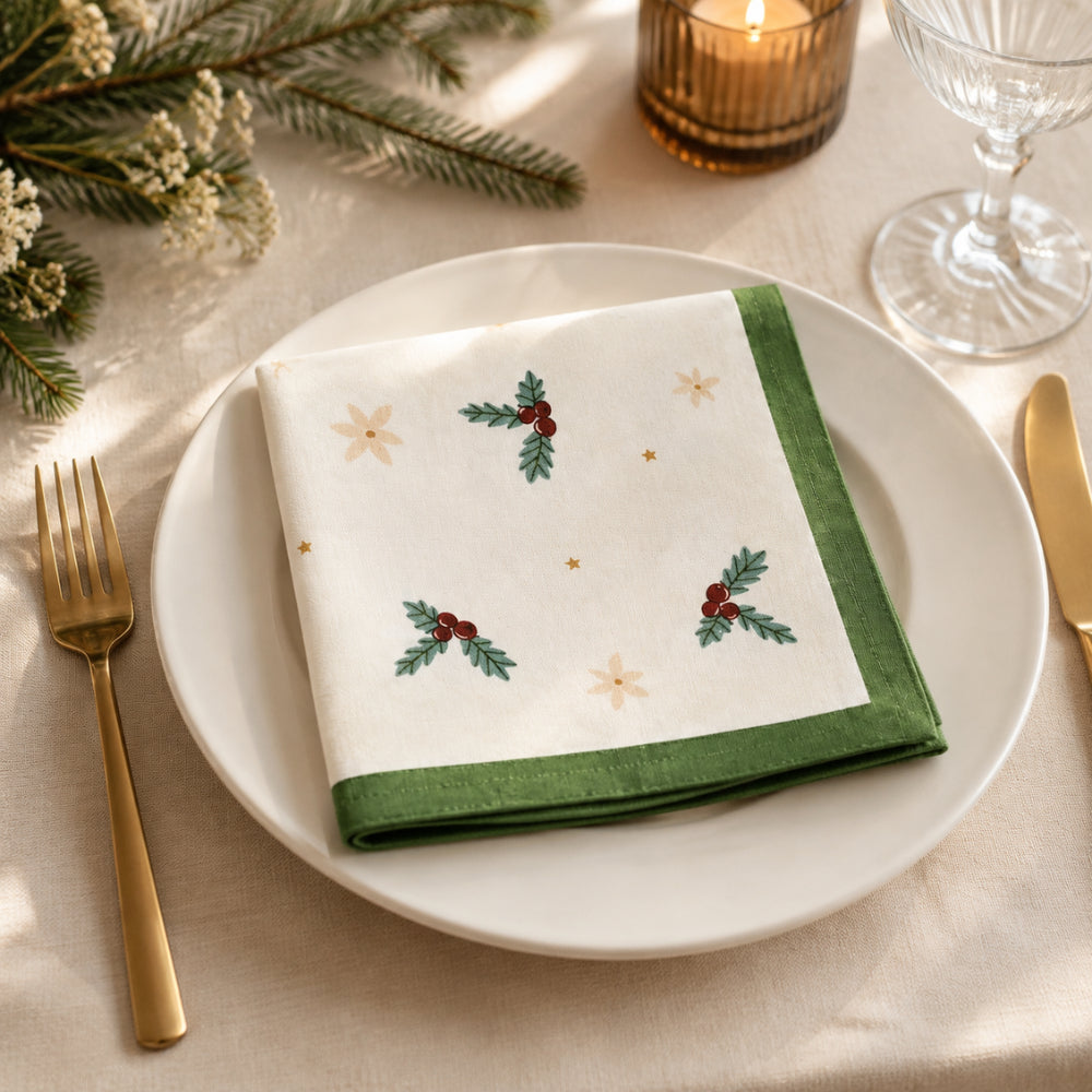 Plum Pudding Christmas 4pk Napkin One Size