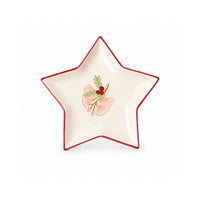 Plum Pudding Christmas Ceramic Plate Star