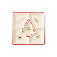 Plum Pudding Christmas Ceramic Platter