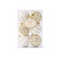 Plum Pudding Christmas Ornaments 12pk 8cm Gold