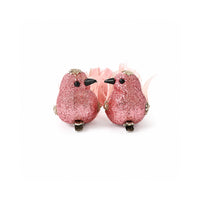Plum Pudding Christmas Ornaments Bird 2pk One Size Blush